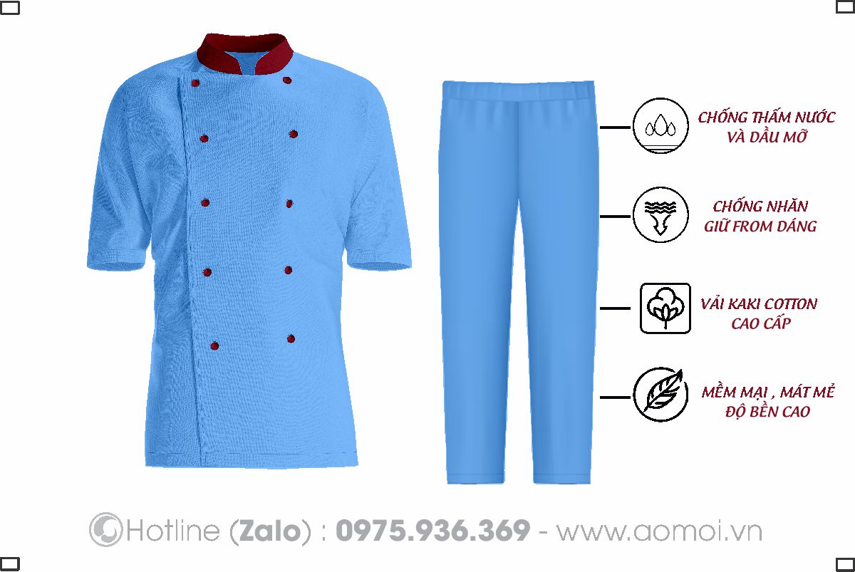 Áo đồng phục bếp 02