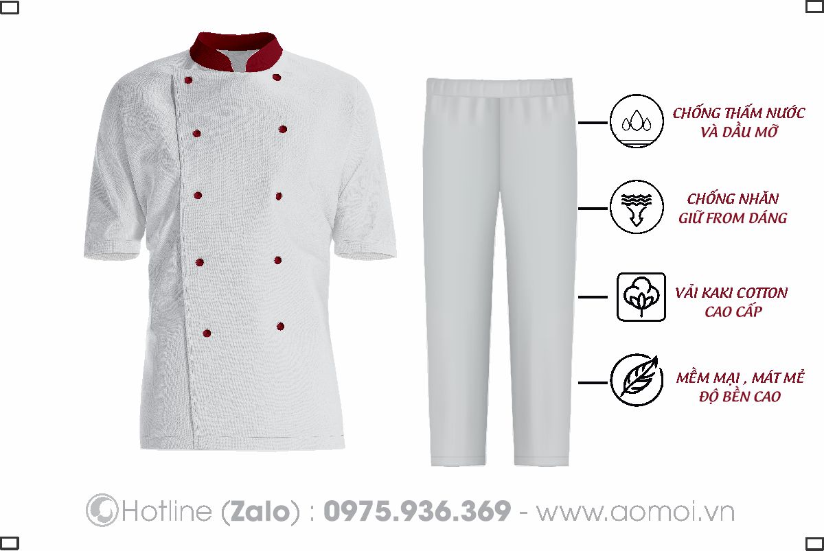 Áo đồng phục bếp 03