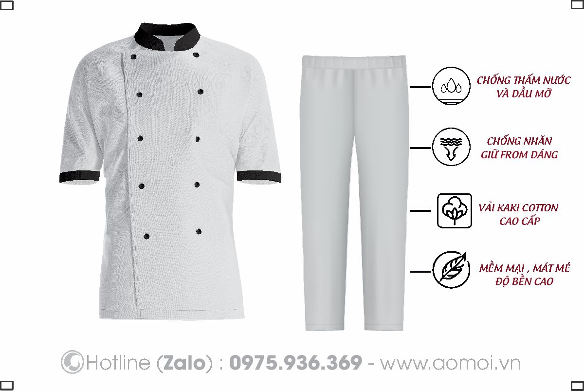 Áo đồng phục bếp 04