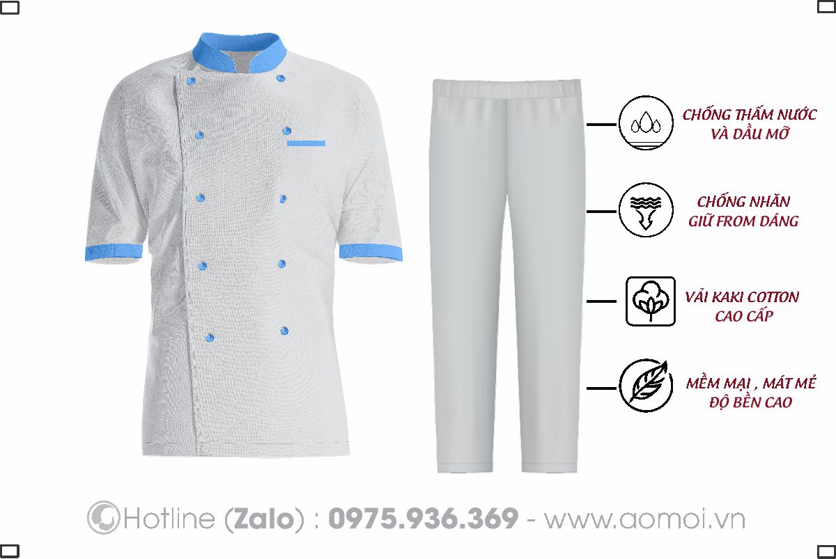 Áo đồng phục bếp 06