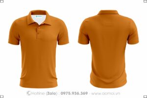 Áo thun cổ bẻ cam đất