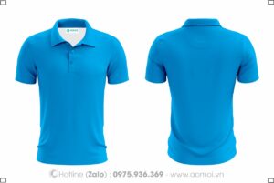 Áo thun cổ bẻ xanh YA