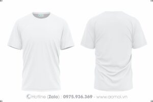 Áo thun cổ tròn trắng
