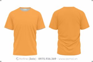Áo thun cổ tròn cam đất