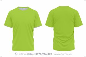 Áothun cổ tròn xanh cốm