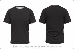 Áo phông cổ tròn đen