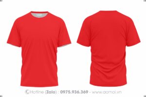Áo phông cổ tròn đỏ