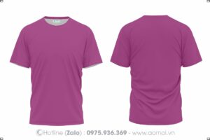 Áo thun cổ tròn tím huế