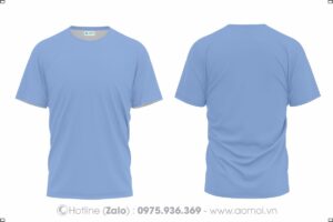 Áo thun cổ tròn xanh biển