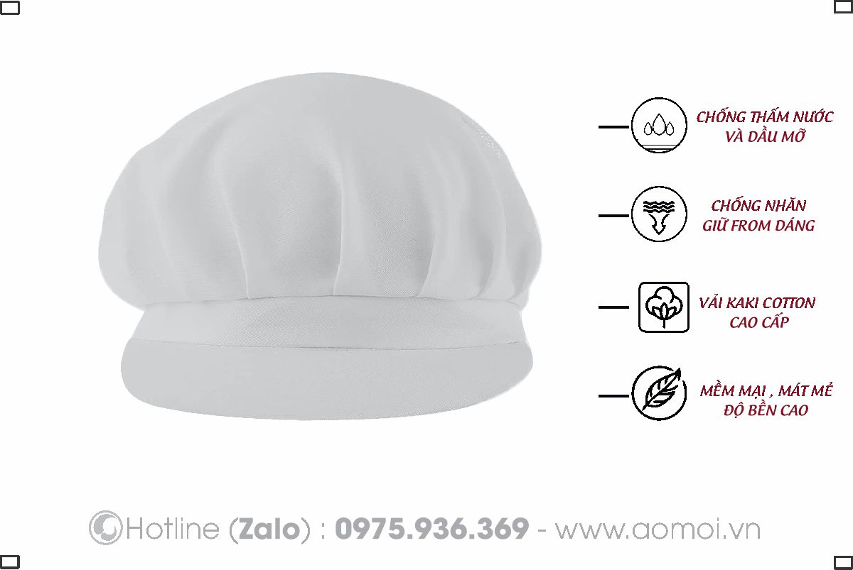 Mũ đầu bếp 02