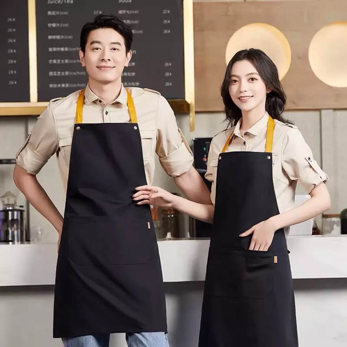 Lưu ý khi chọn màu sắc may tạp dề cafe