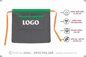 Tạp dề đồng phục màu đen 01