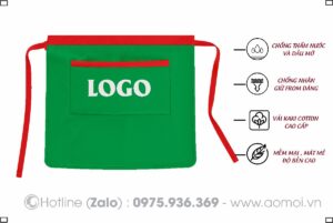Tạp dề màu xanh rêu- Tạp dề đồng phục 03