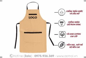 Đồng phục tạp dề nhân viên phục vụ- Tạp dề đồng phục 12