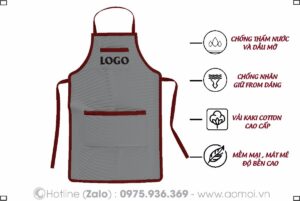 Tạp dề bếp nhà hàng- Tạp dề đồng phục 14